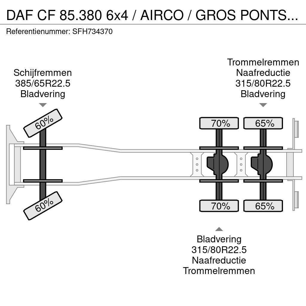 DAF CF 85.380 6x4 / AIRCO / GROS PONTS - BIG AXLES / L Tippbil