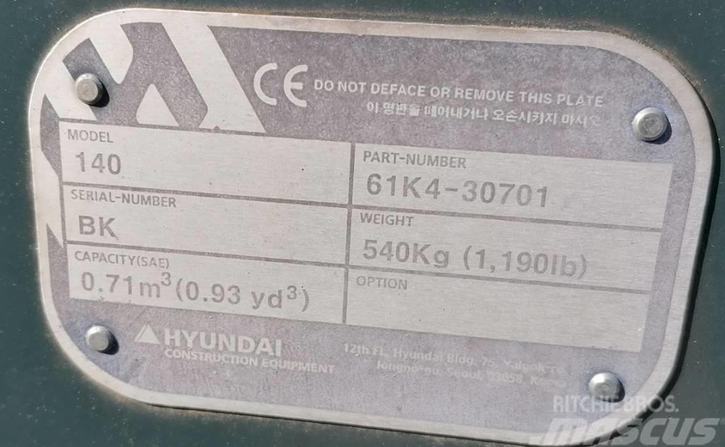 Hyundai 0.7m3_HX140 Skuffer