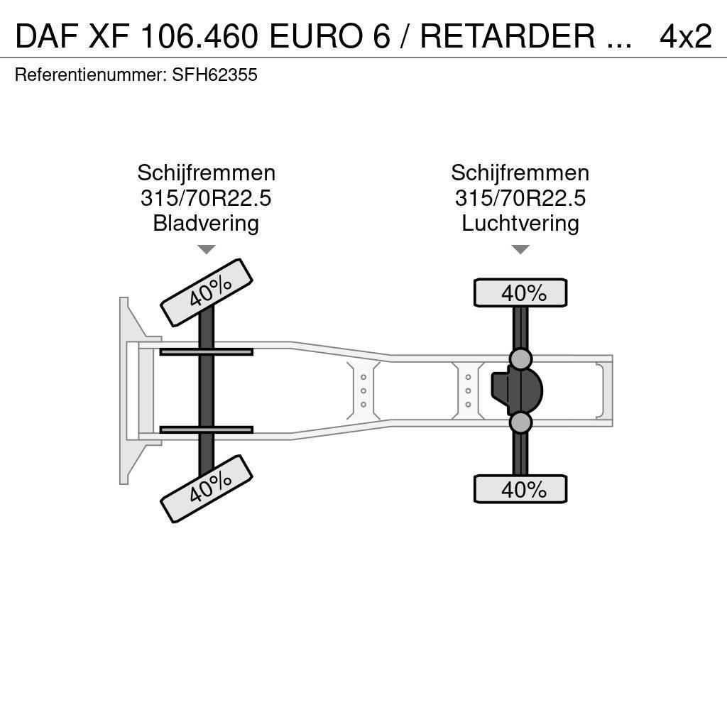 DAF XF 106.460 EURO 6 / RETARDER / MANUEL / AIRCO Trekkvogner