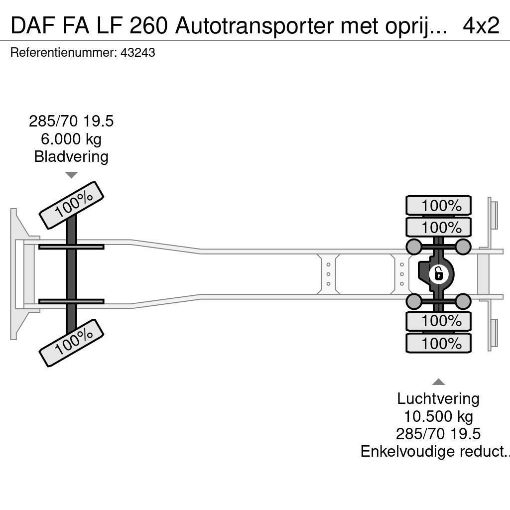 DAF FA LF 260 Autotransporter met oprijramp NEW AND UN Biltransportere