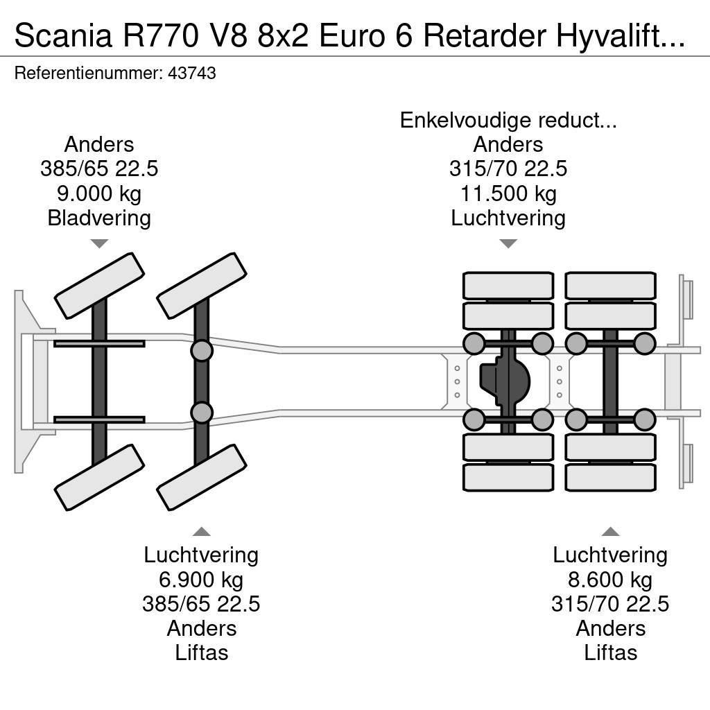 Scania R770 V8 8x2 Euro 6 Retarder Hyvalift 26 Ton NEW AN Krokbil