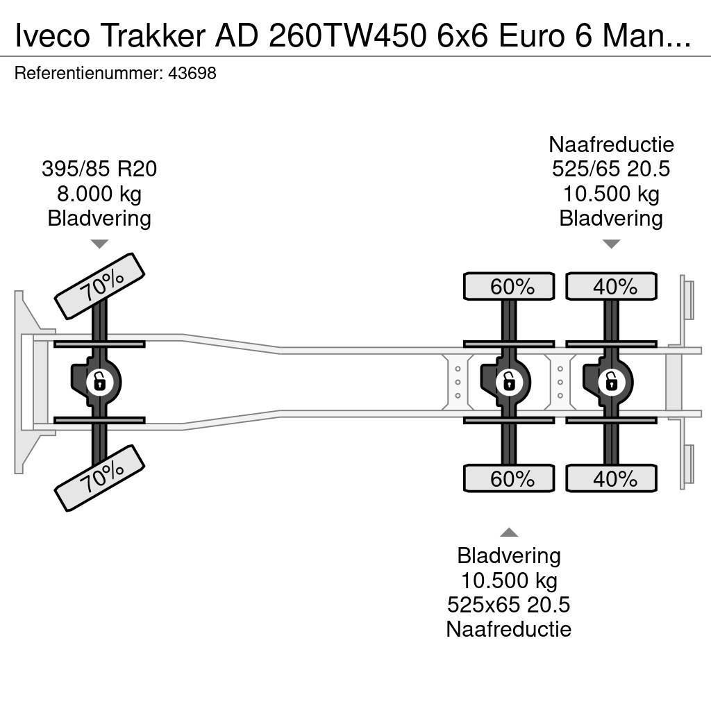 Iveco Trakker AD 260TW450 6x6 Euro 6 Manual Full steel J Tippbil