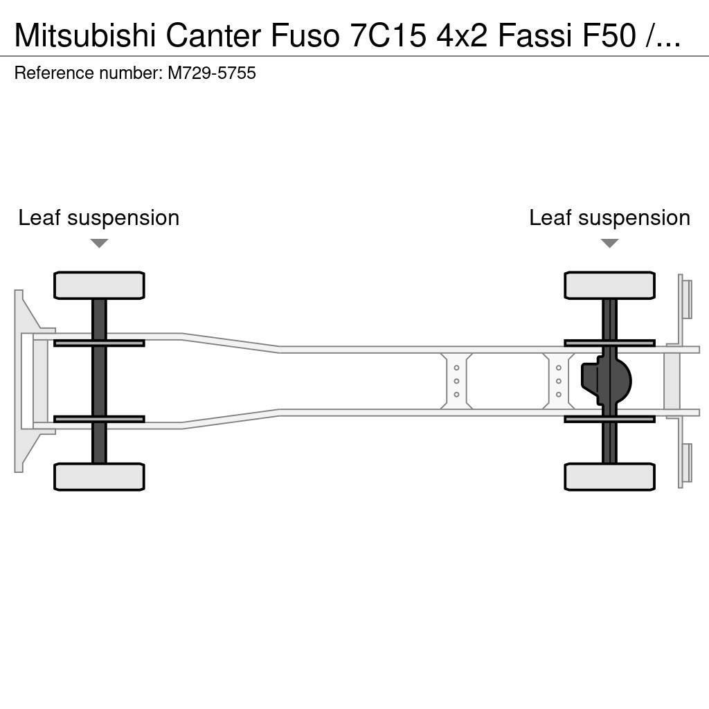 Mitsubishi Canter Fuso 7C15 4x2 Fassi F50 / PLATFORM L=4768 m Kranbil