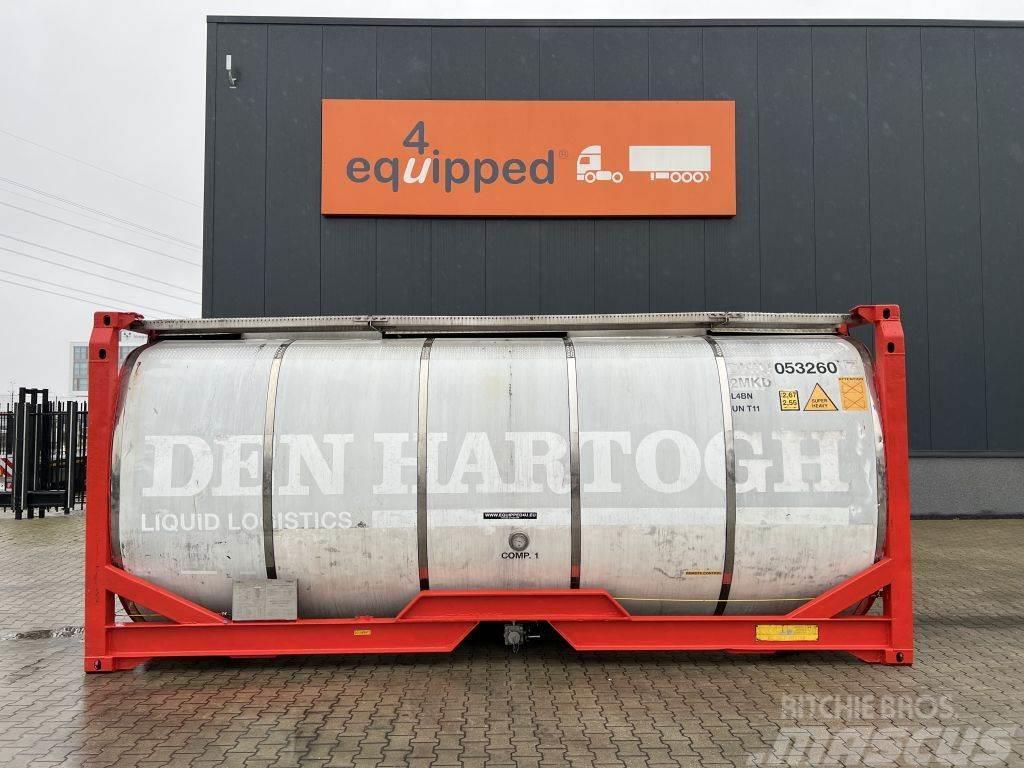 Van Hool 20FT, 24.900L, 2 comp.(12.450L + 12.450L), UN PORT Tank containere