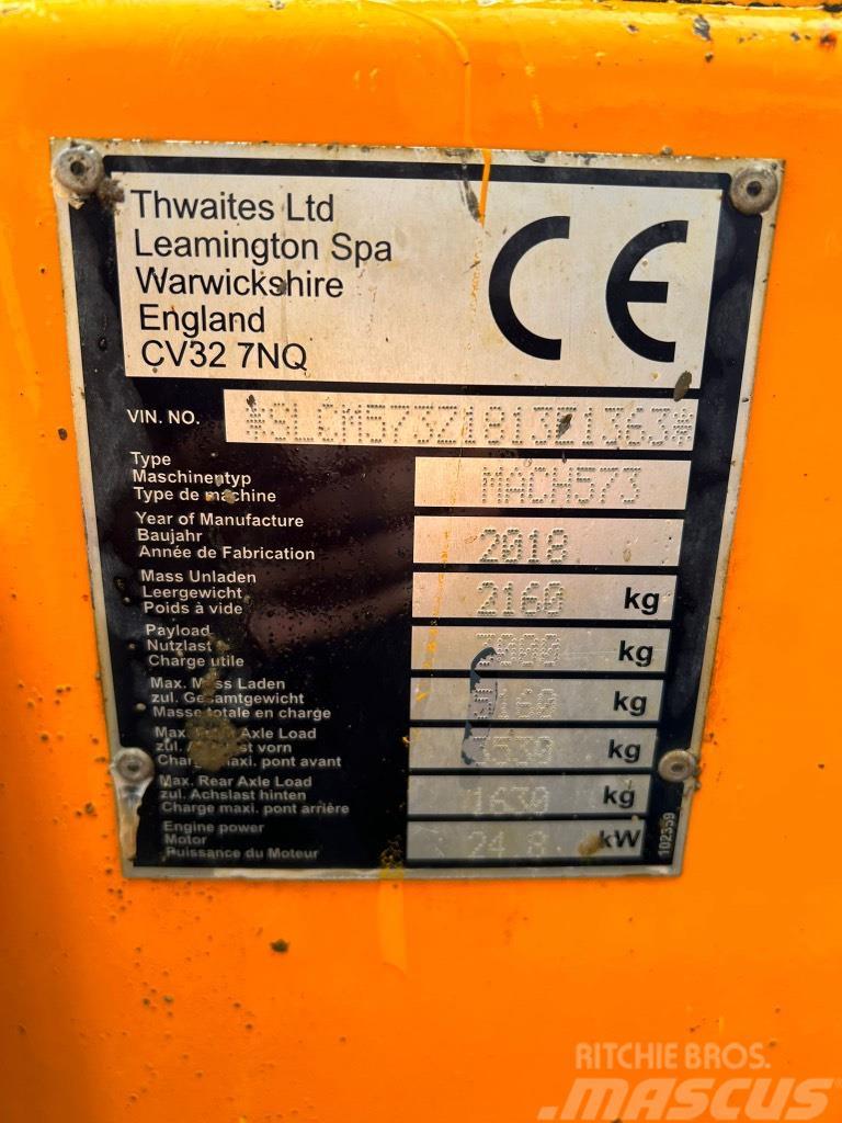 Thwaites 3 Tonne Swivel Skip Dumper MACH573 ton Mini dumpere