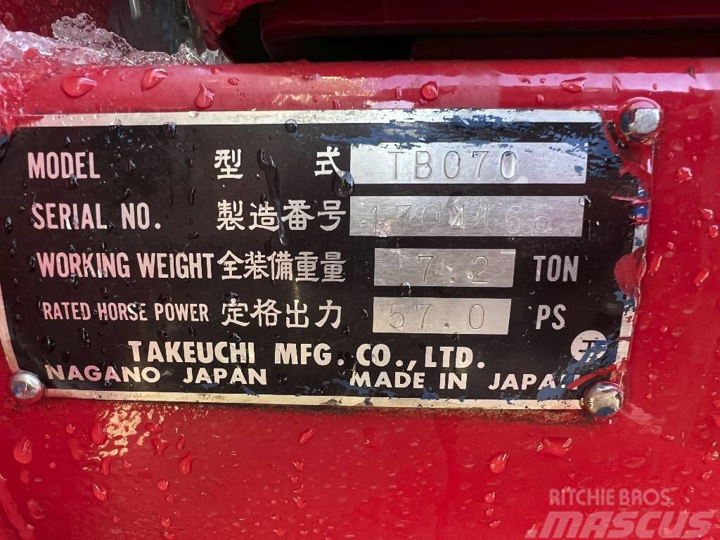 Takeuchi TB 070*+3xSchaufeln*7200 kg Minigravere <7t