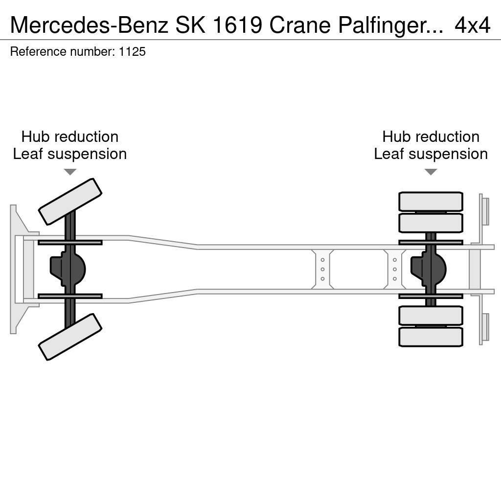 Mercedes-Benz SK 1619 Crane Palfinger PK17000LA Winch 4x4 V6 Big Allterreng kraner