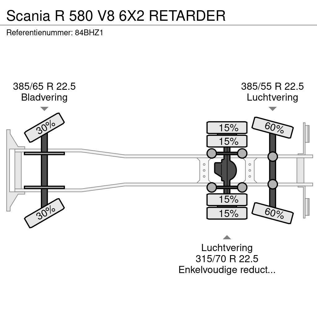 Scania R 580 V8 6X2 RETARDER Chassis