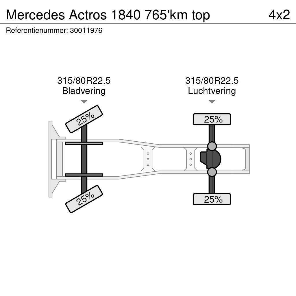 Mercedes-Benz Actros 1840 765'km top Trekkvogner
