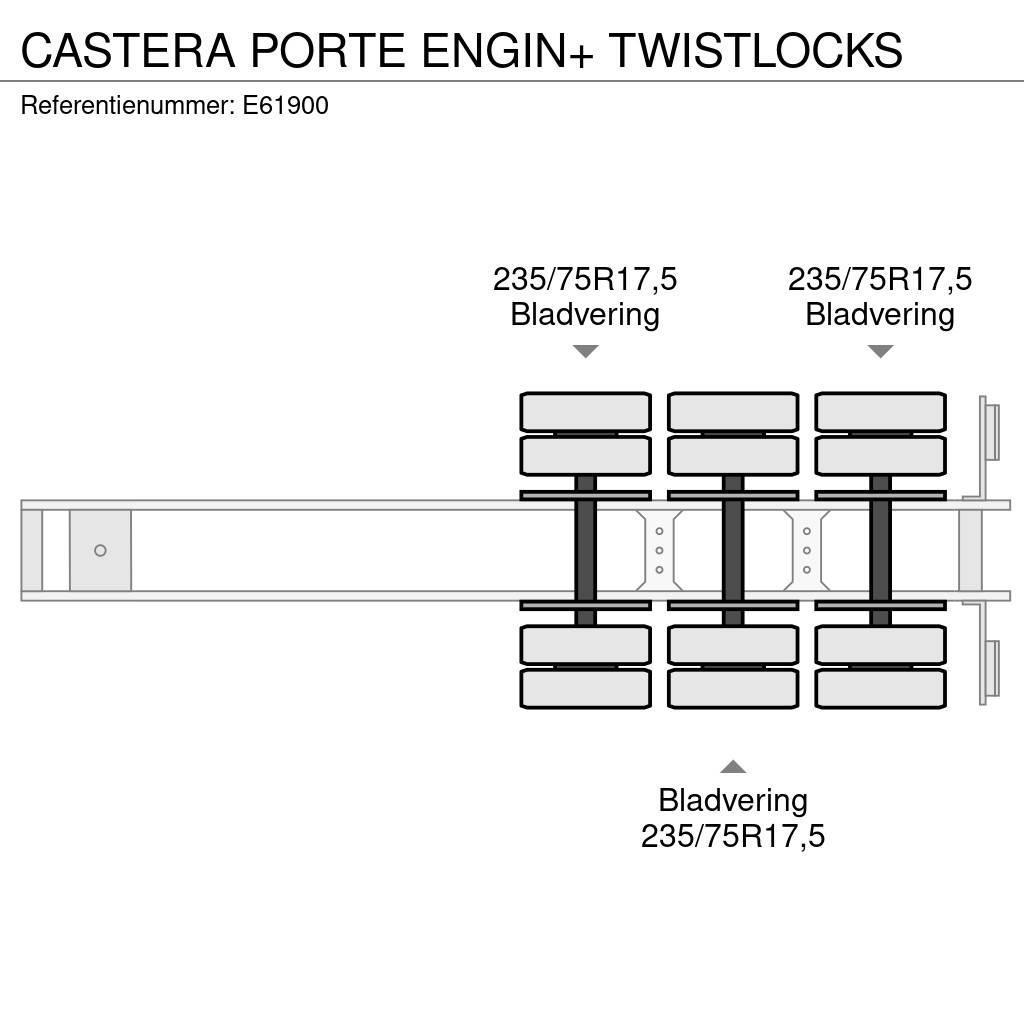 Castera PORTE ENGIN+ TWISTLOCKS Brønnhenger semi