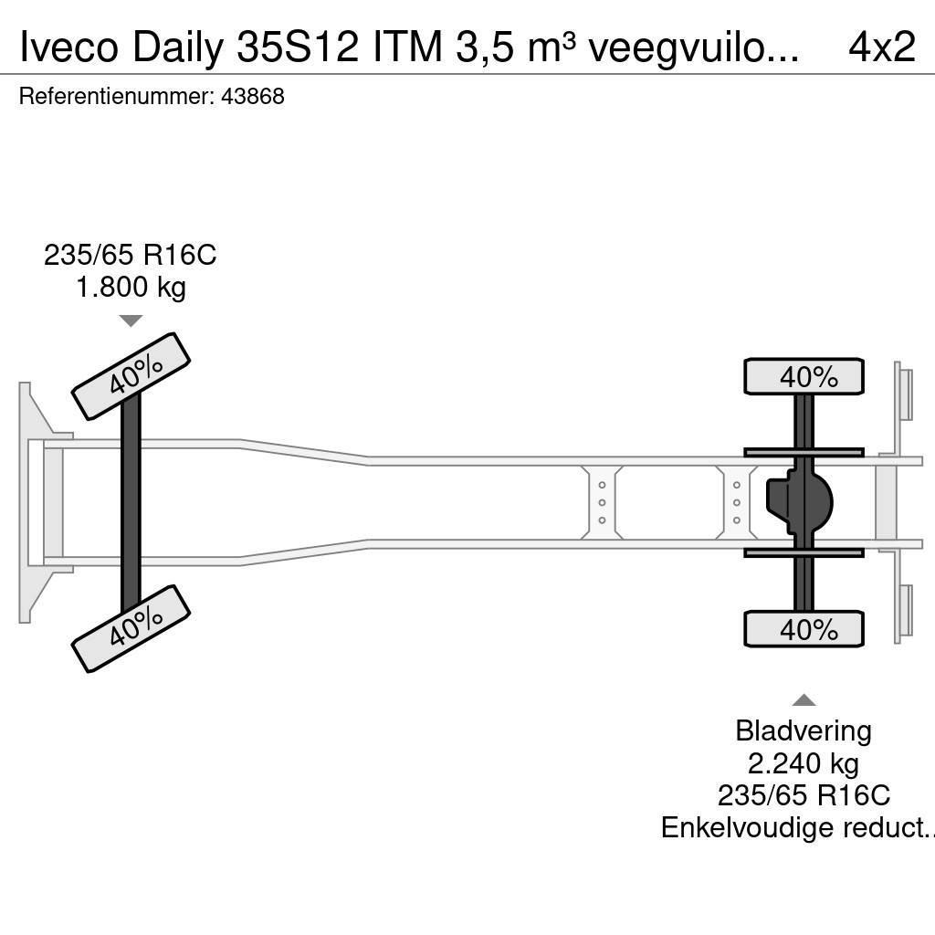 Iveco Daily 35S12 ITM 3,5 m³ veegvuilopbouw Renovasjonsbil