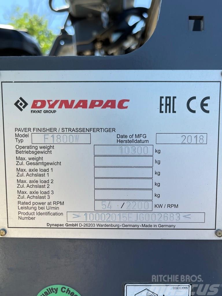 Dynapac F 1800 W Asfaltutleggere