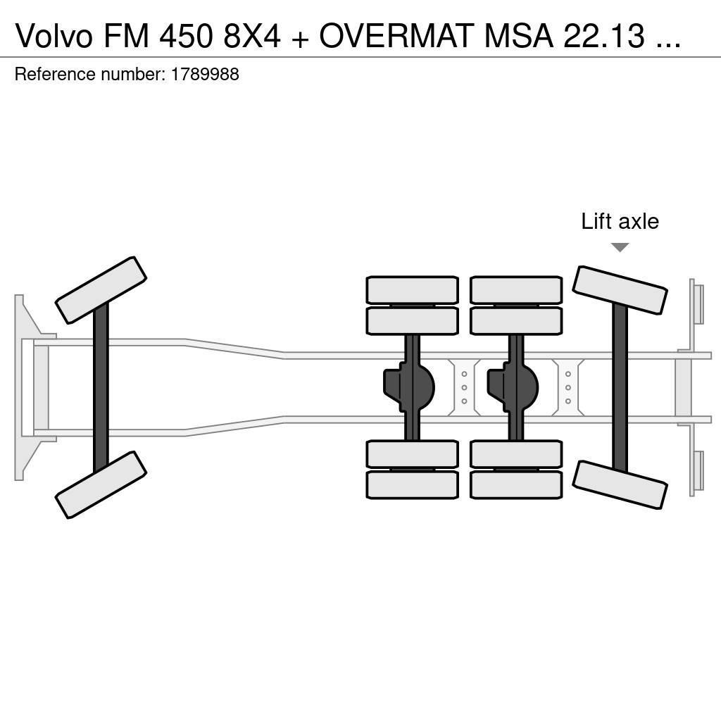 Volvo FM 450 8X4 + OVERMAT MSA 22.13 EPS PTO CEMENT/MORT Betongpumpe biler