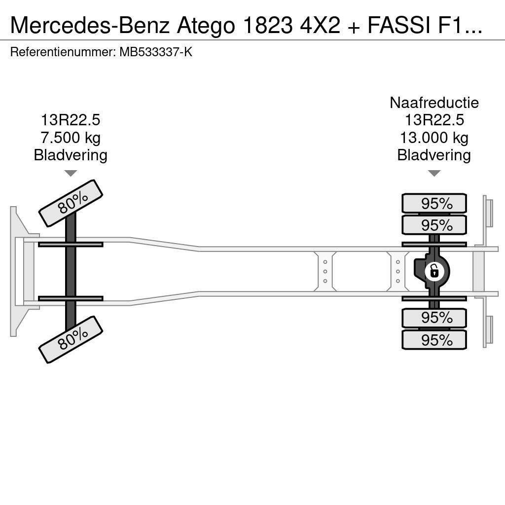 Mercedes-Benz Atego 1823 4X2 + FASSI F110A.21 + TIPPER - MANAUL Allterreng kraner