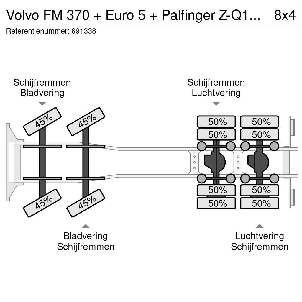 Volvo FM 370 + Euro 5 + Palfinger Z-Q170 Crane + 30ton N Allterreng kraner