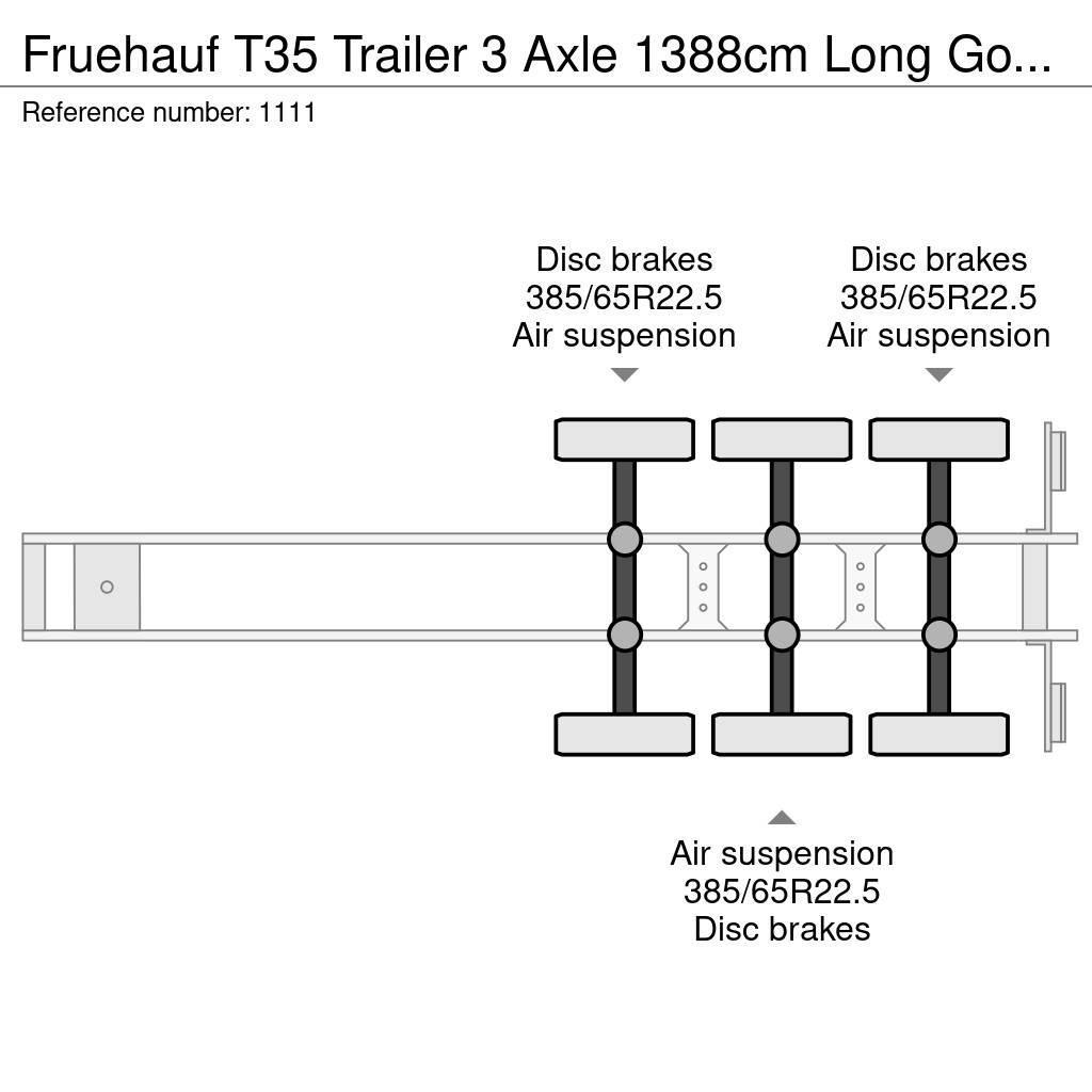 Fruehauf T35 Trailer 3 Axle 1388cm Long Good Condition Planhengere semi