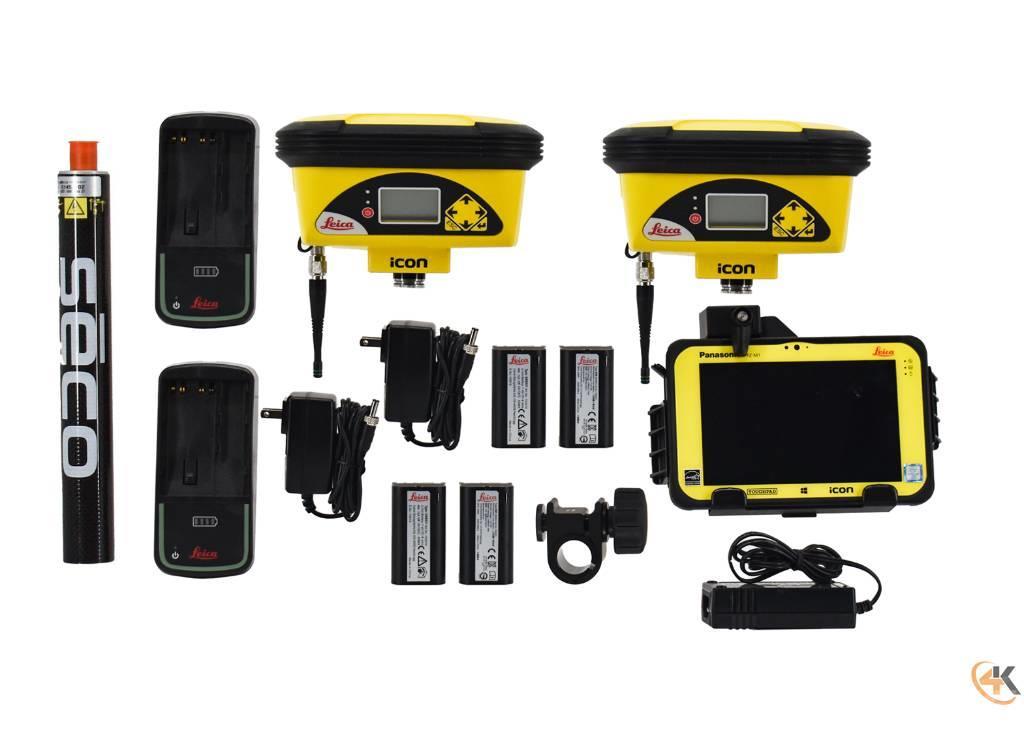 Leica iCON Dual iCG60 900MHz Base/Rover GPS w/ CC80 iCON Andre komponenter