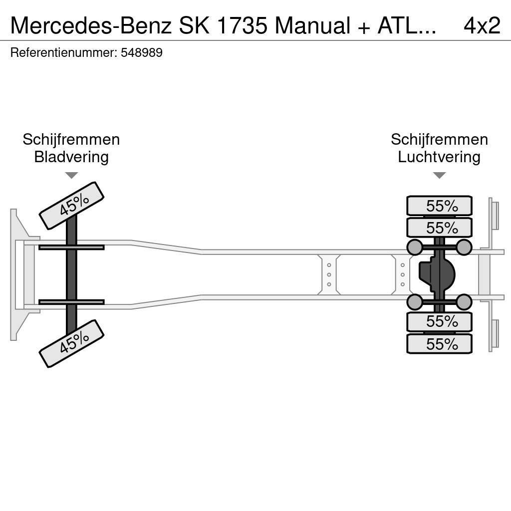 Mercedes-Benz SK 1735 Manual + ATLAS Crane + low KM + Euro 2 man Allterreng kraner