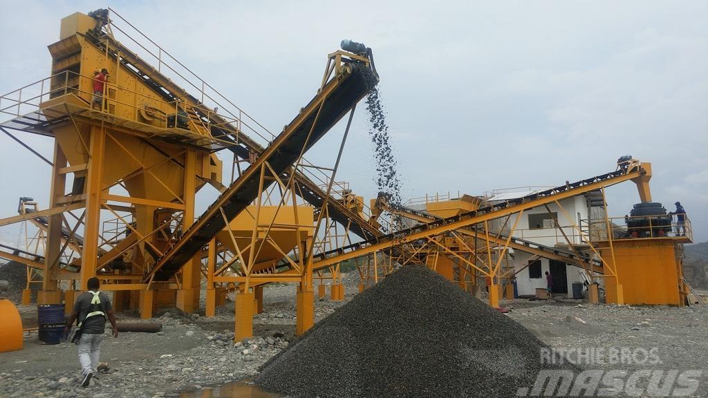 Kinglink Stationary 150TPH River stone Crushing Plant Produksjonsanlegg til grustak m.m.