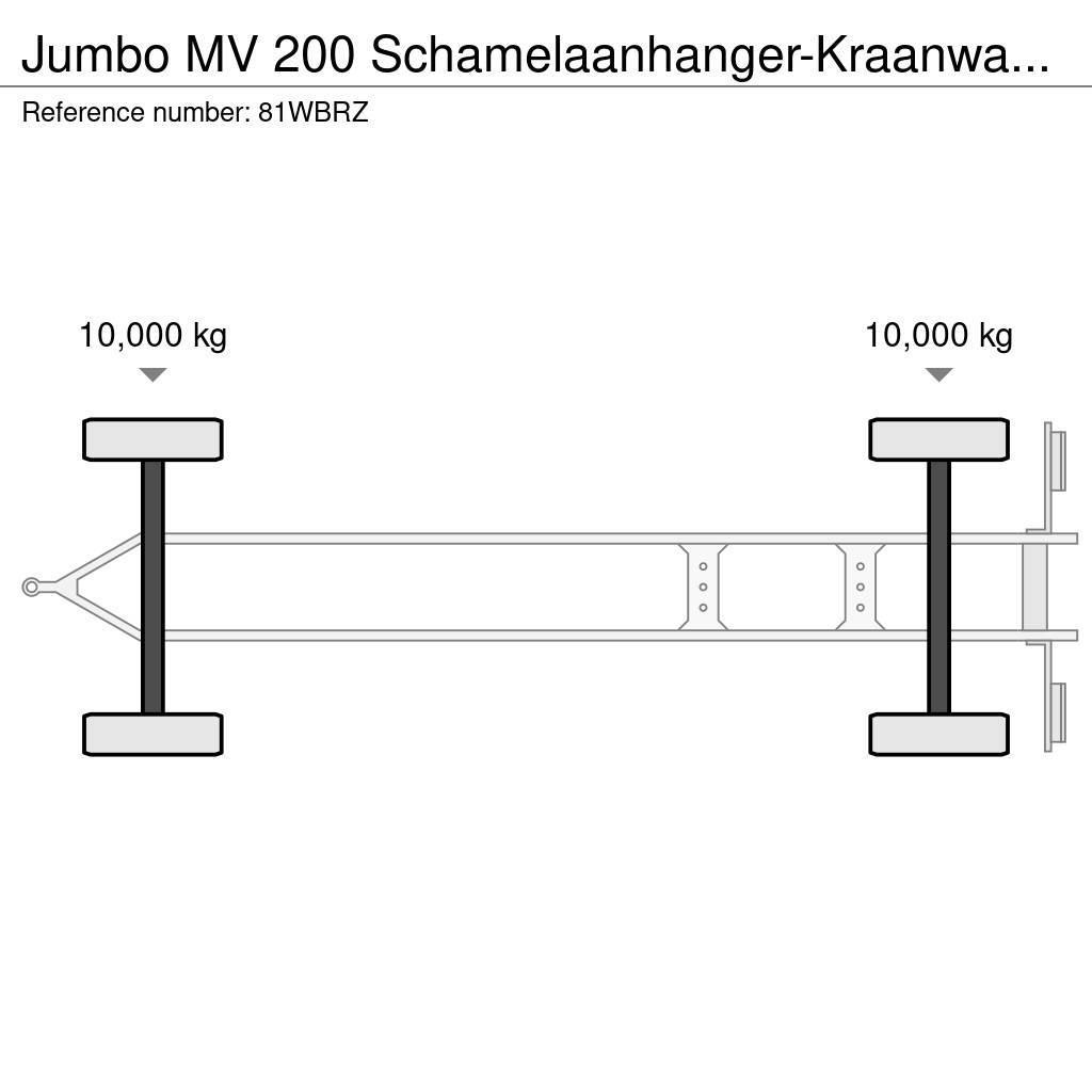 Jumbo MV 200 Schamelaanhanger-Kraanwagen! Planhengere