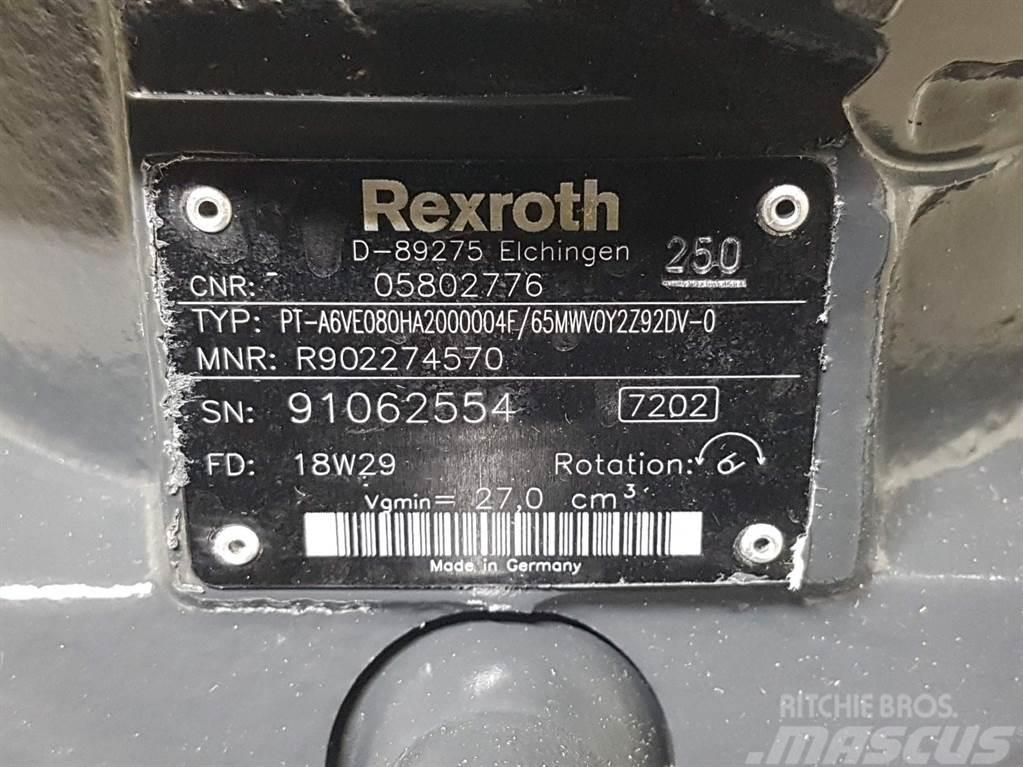 Bomag 05802776-Rexroth A6VE080HA-Drive motor/Fahrmotor Hydraulikk