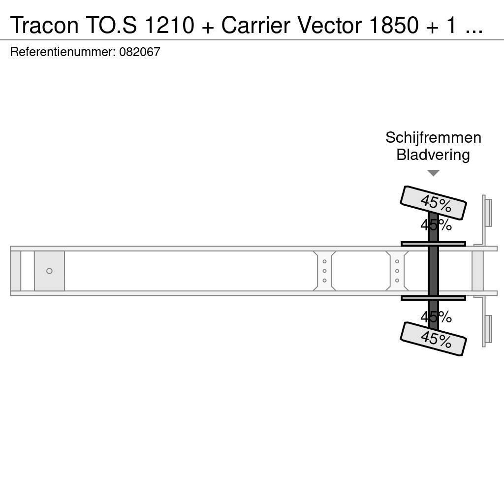 Tracon TO.S 1210 + Carrier Vector 1850 + 1 AXLE Frysetrailer Semi