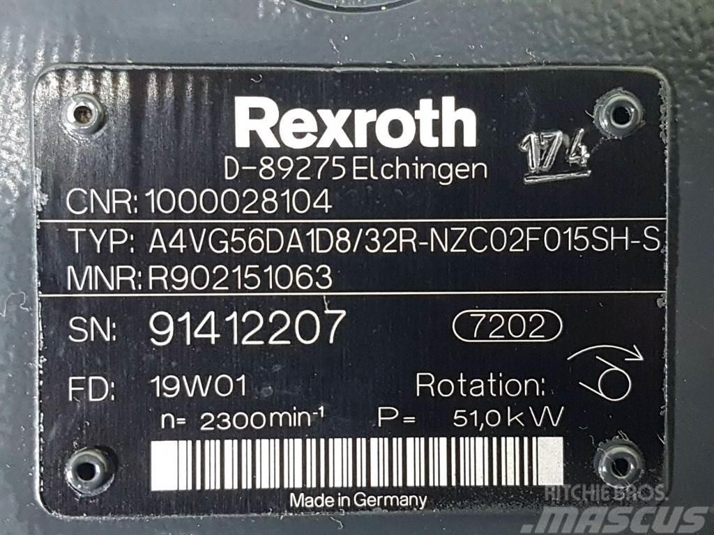 Wacker Neuson 1000028104-Rexroth A4VG56-Drive pump/Fahrpumpe Hydraulikk