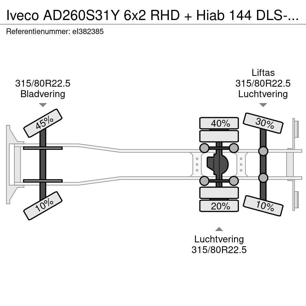 Iveco AD260S31Y 6x2 RHD + Hiab 144 DLS-2 Pro Planbiler