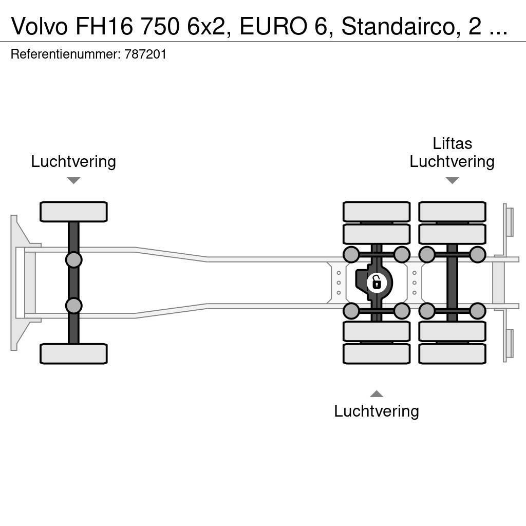 Volvo FH16 750 6x2, EURO 6, Standairco, 2 Units Chassis