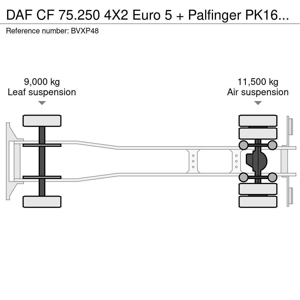 DAF CF 75.250 4X2 Euro 5 + Palfinger PK16502 D (Glas / Allterreng kraner