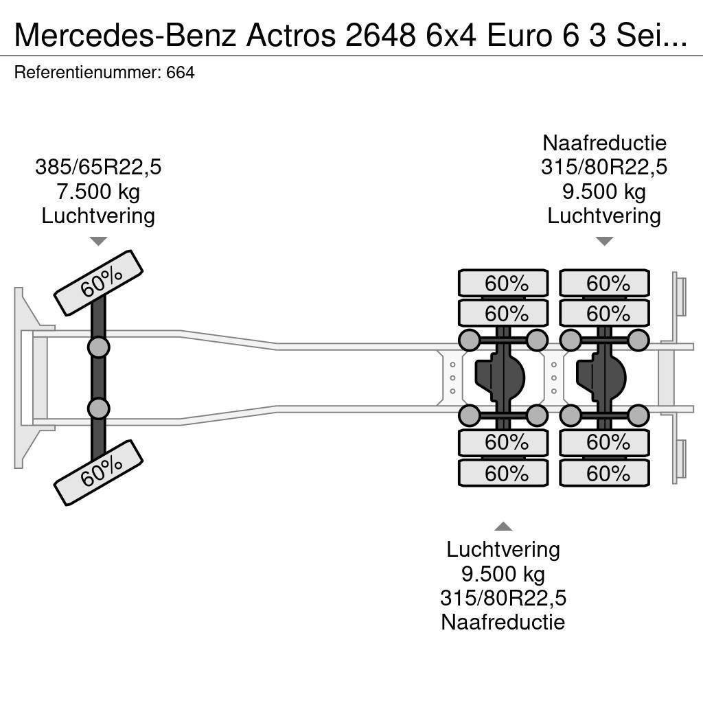 Mercedes-Benz Actros 2648 6x4 Euro 6 3 Seitenkipper! Tippbil