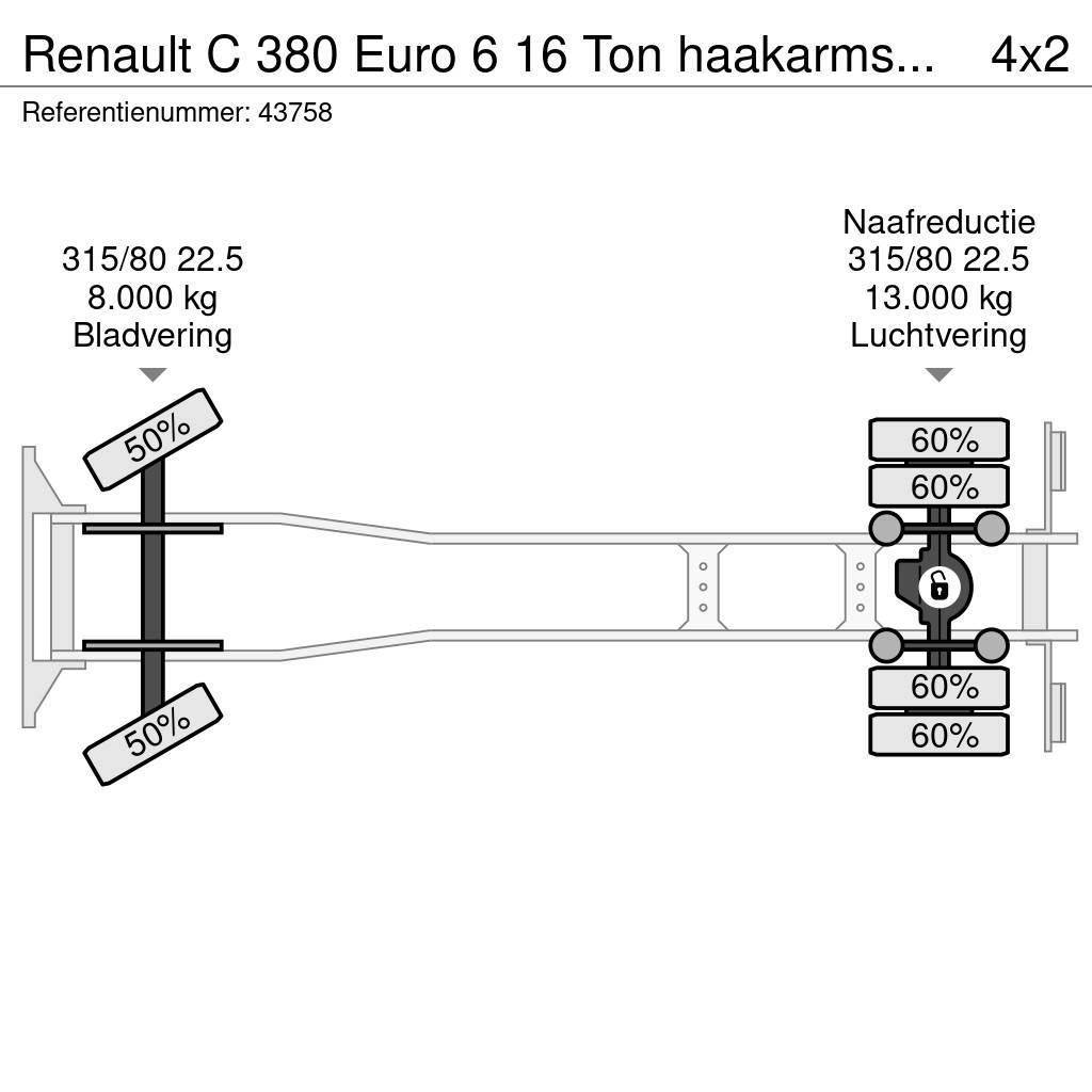 Renault C 380 Euro 6 16 Ton haakarmsysteem Krokbil