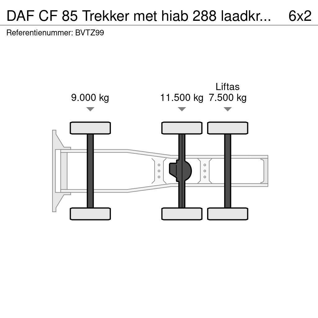 DAF CF 85 Trekker met hiab 288 laadkraan origineel 388 Trekkvogner