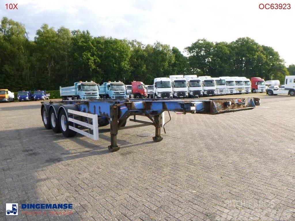 SDC 3-axle container trailer 20-30 ft + ADR Containerchassis Semitrailere