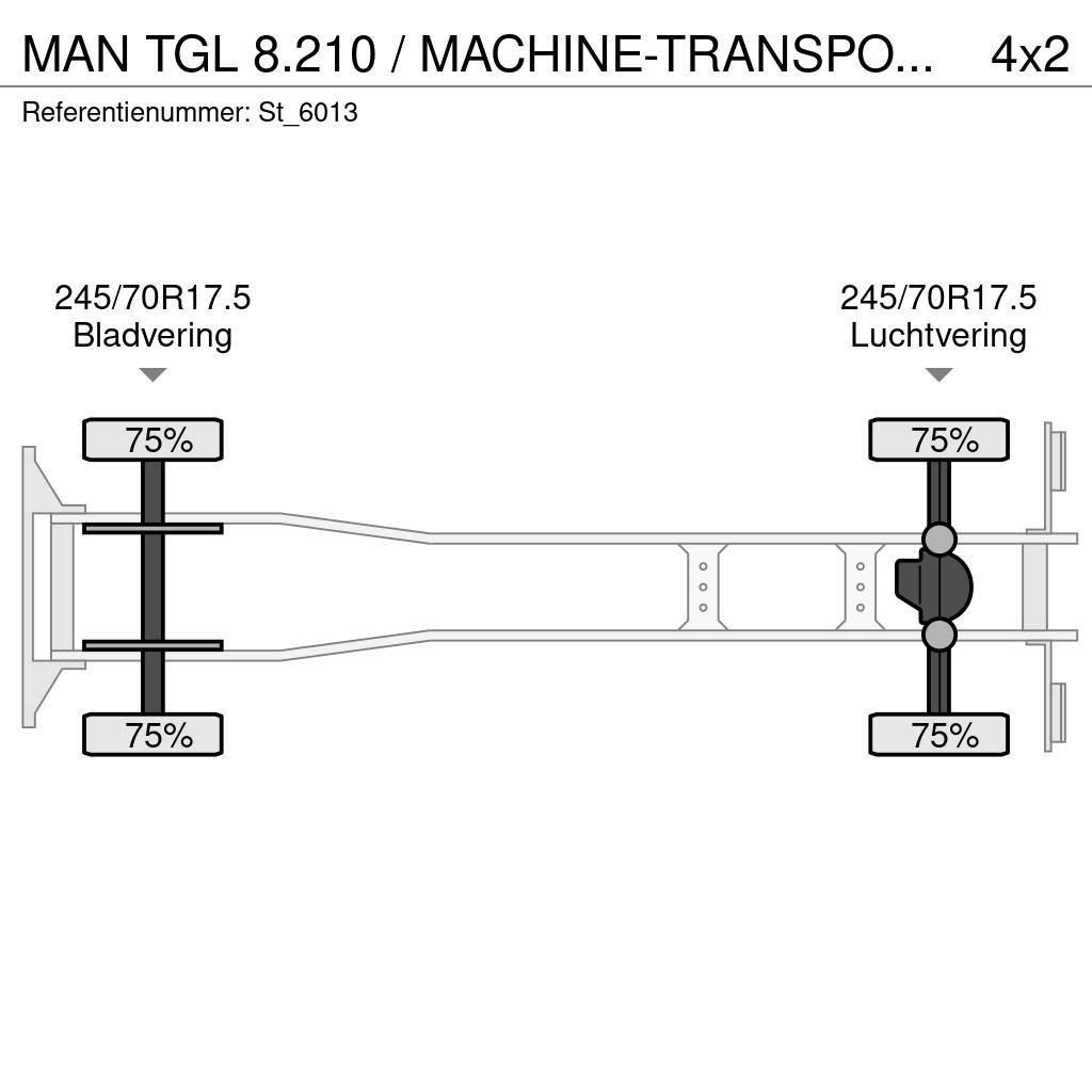 MAN TGL 8.210 / MACHINE-TRANSPORT / OPRIJ-WAGEN / AIRC Biltransportere