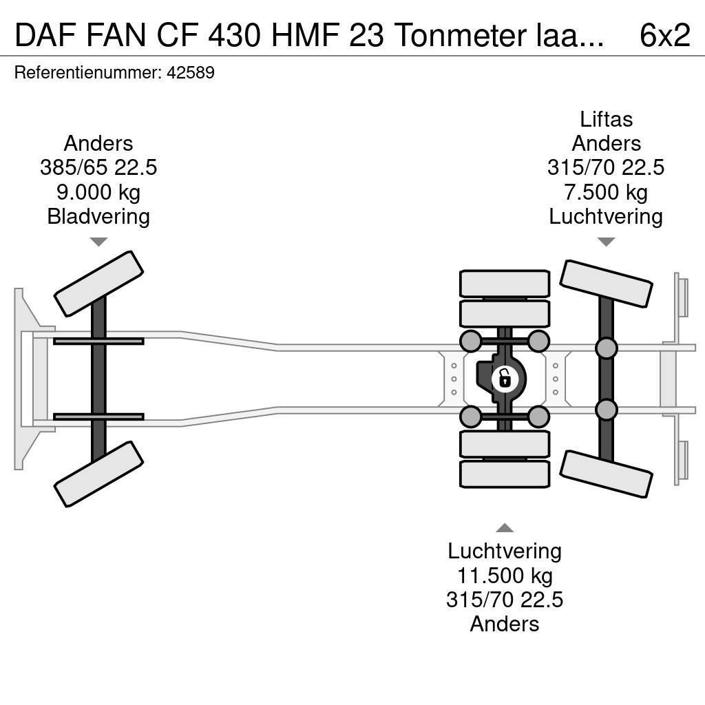 DAF FAN CF 430 HMF 23 Tonmeter laadkraan Krokbil