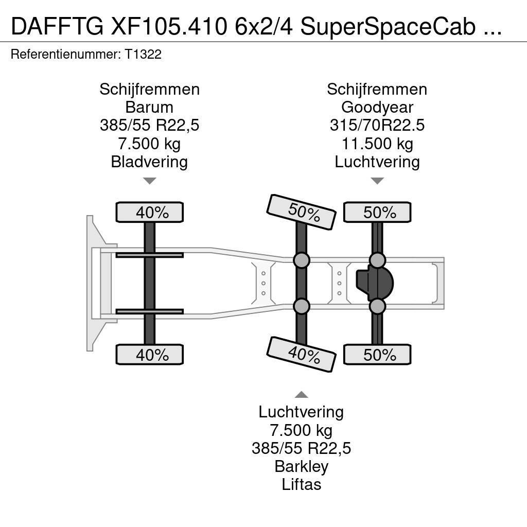 DAF FTG XF105.410 6x2/4 SuperSpaceCab Euro5 (T1322) Trekkvogner