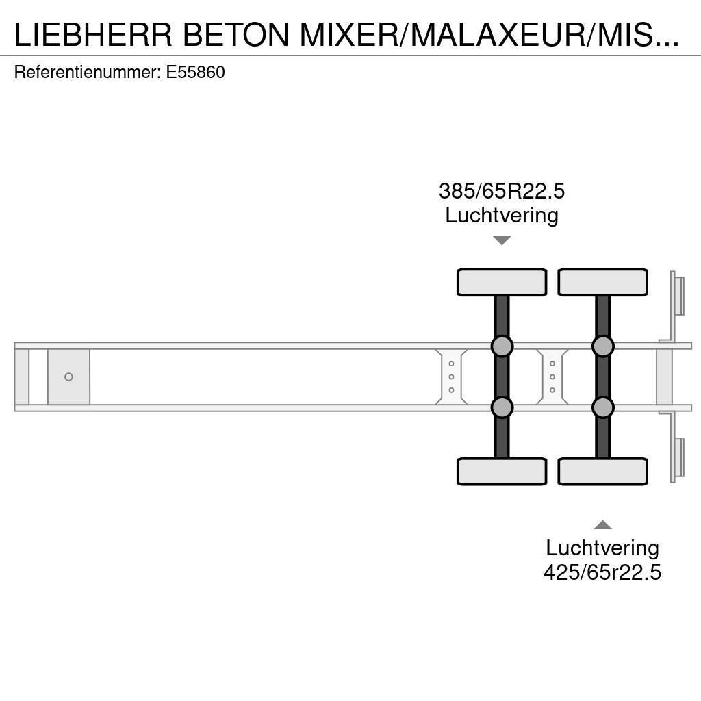 Liebherr BETON MIXER/MALAXEUR/MISCHER 12m³+Motor/Moteur Aux Andre semitrailere