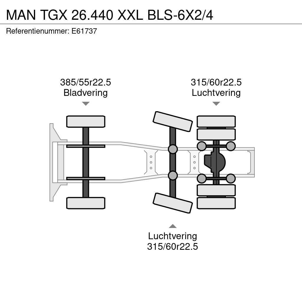 MAN TGX 26.440 XXL BLS-6X2/4 Trekkvogner