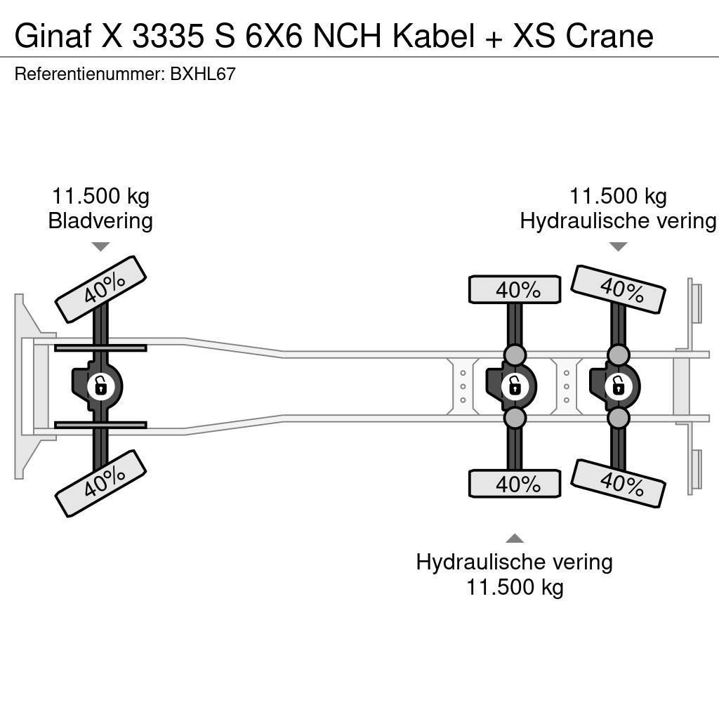 Ginaf X 3335 S 6X6 NCH Kabel + XS Crane Krokbil