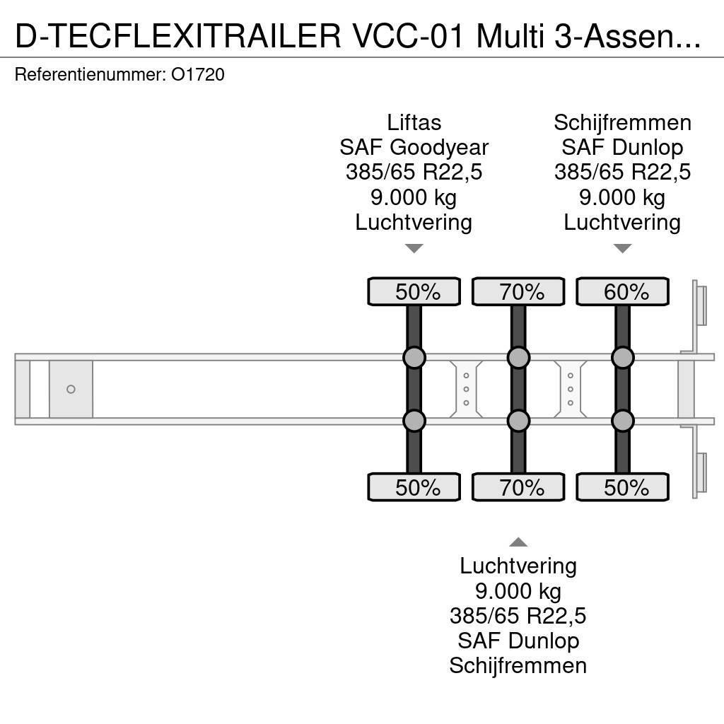 D-tec FLEXITRAILER VCC-01 Multi 3-Assen SAF - Schijfremm Containerchassis Semitrailere