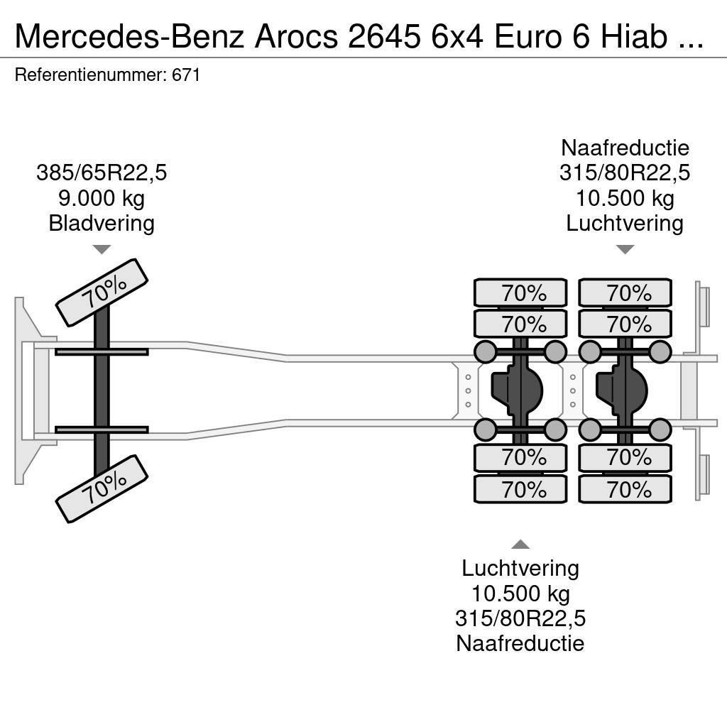 Mercedes-Benz Arocs 2645 6x4 Euro 6 Hiab XS 377 Hipro 7 x Hydr. Allterreng kraner