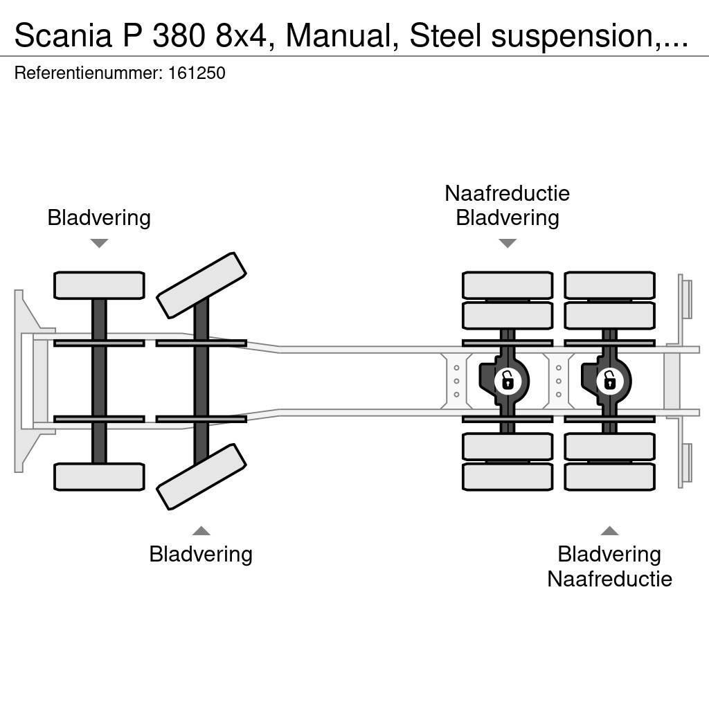 Scania P 380 8x4, Manual, Steel suspension, Liebherr, 9 M Betongbiler