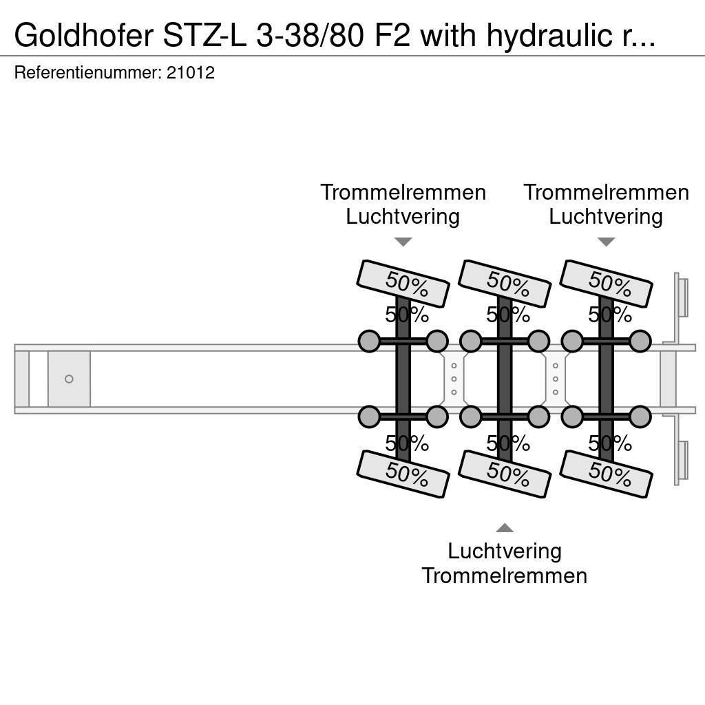 Goldhofer STZ-L 3-38/80 F2 with hydraulic ramps Brønnhenger semi