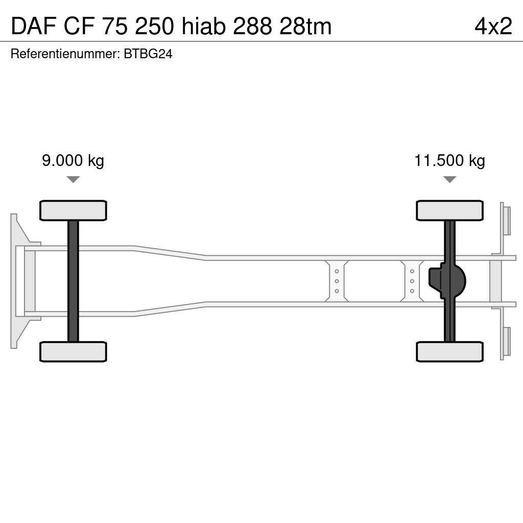 DAF CF 75 250 hiab 288 28tm Allterreng kraner