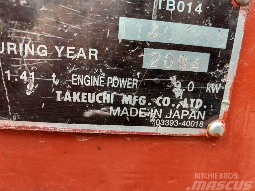Takeuchi TB014 Minigravere <7t
