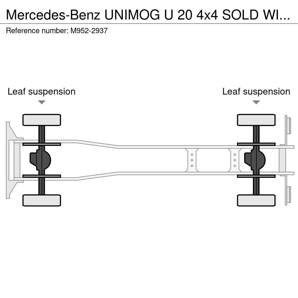 Mercedes-Benz UNIMOG U 20 4x4 SOLD WITHOUT SNOW PLOW & SPREADER Tippbil