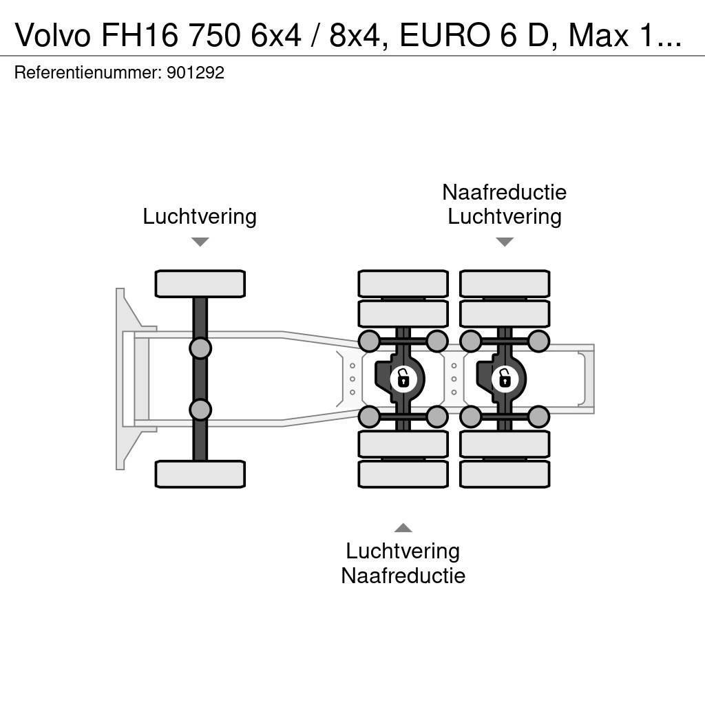 Volvo FH16 750 6x4 / 8x4, EURO 6 D, Max 150.000 kg, Reta Trekkvogner