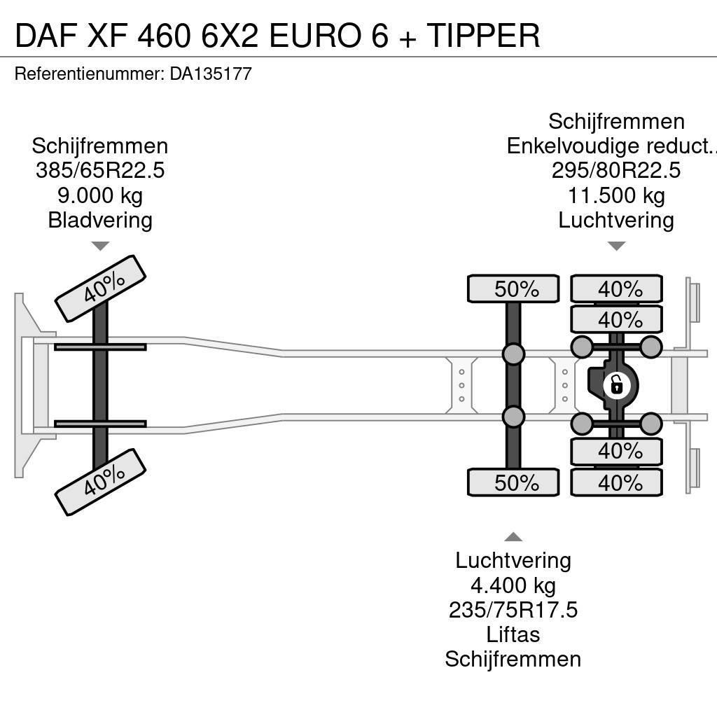 DAF XF 460 6X2 EURO 6 + TIPPER Tippbil