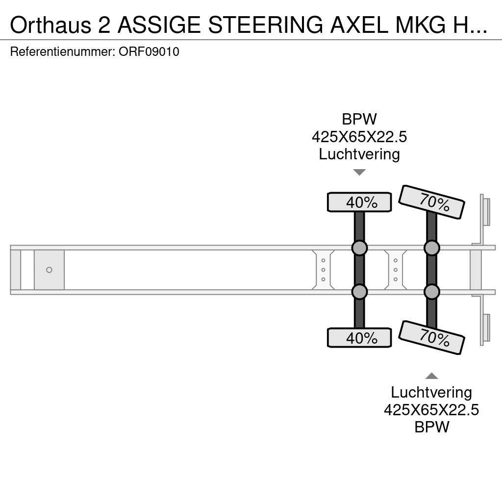 Orthaus 2 ASSIGE STEERING AXEL MKG HLK 330 VG CRANE Planhengere semi